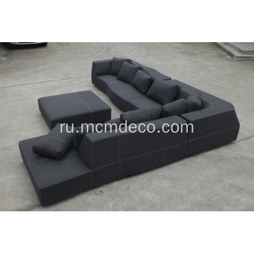 BEB Итальянский грандиозный диван-диван из ткани
